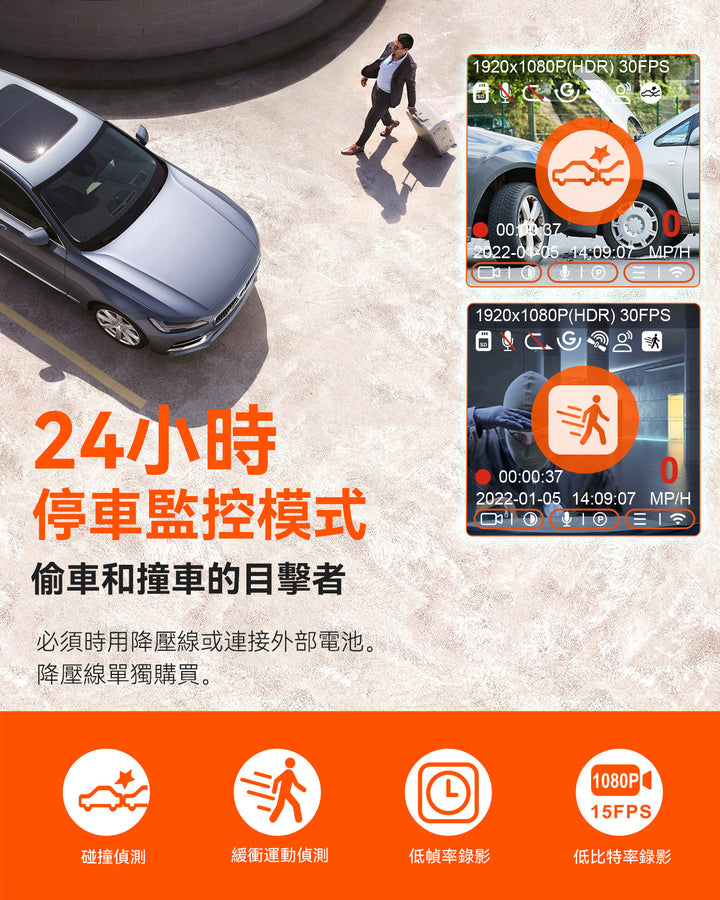 Vantrue E1 LITE 行車紀錄器4k汽車紀錄儀