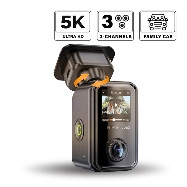 Vantrue E360 360° 全景 5.2K 2CH 雙鏡頭車Cam 行車紀錄儀
