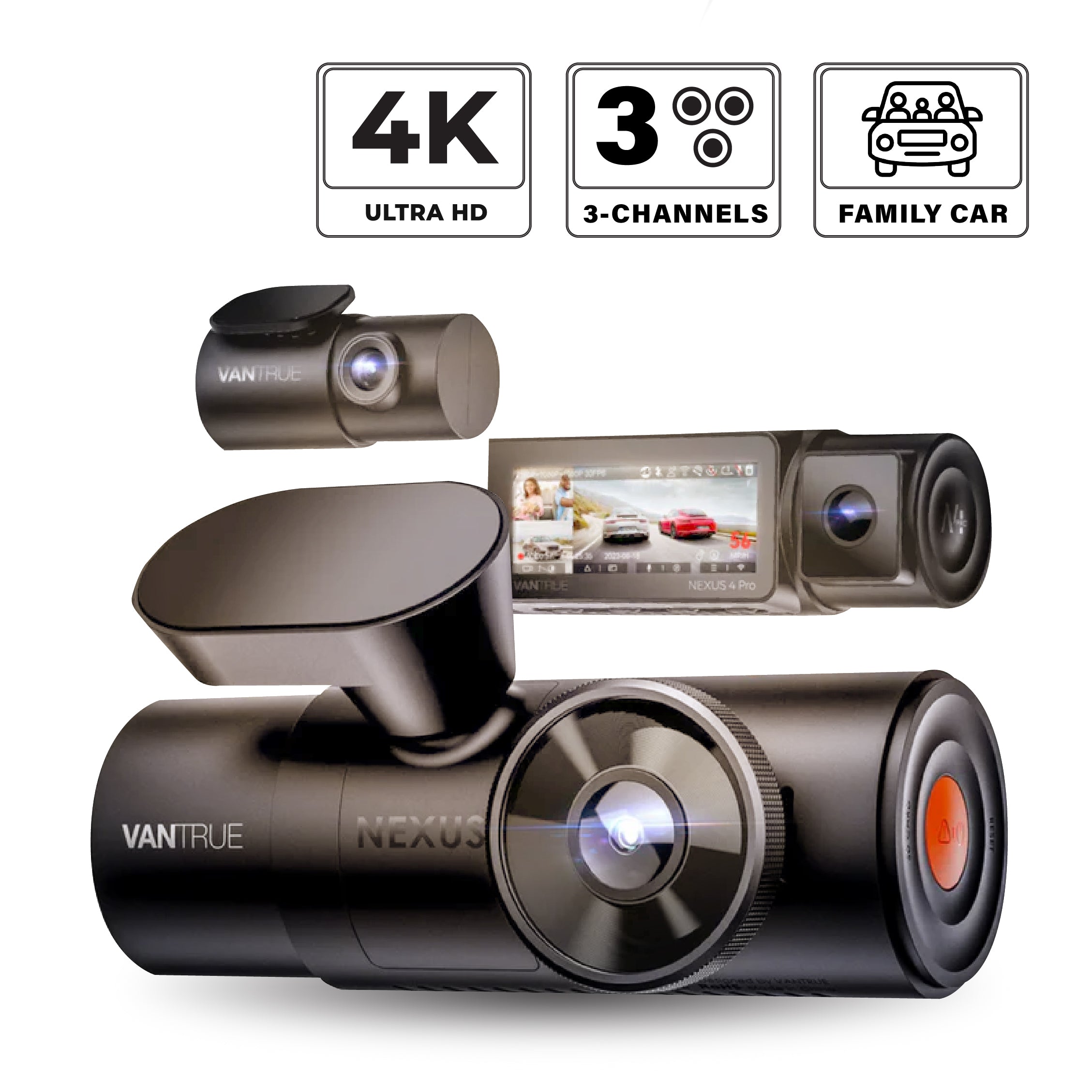 VANTRUE N4PRO香港車Cam 4K鏡頭車Cam VANTRUE 4K高清行車紀錄儀車camL